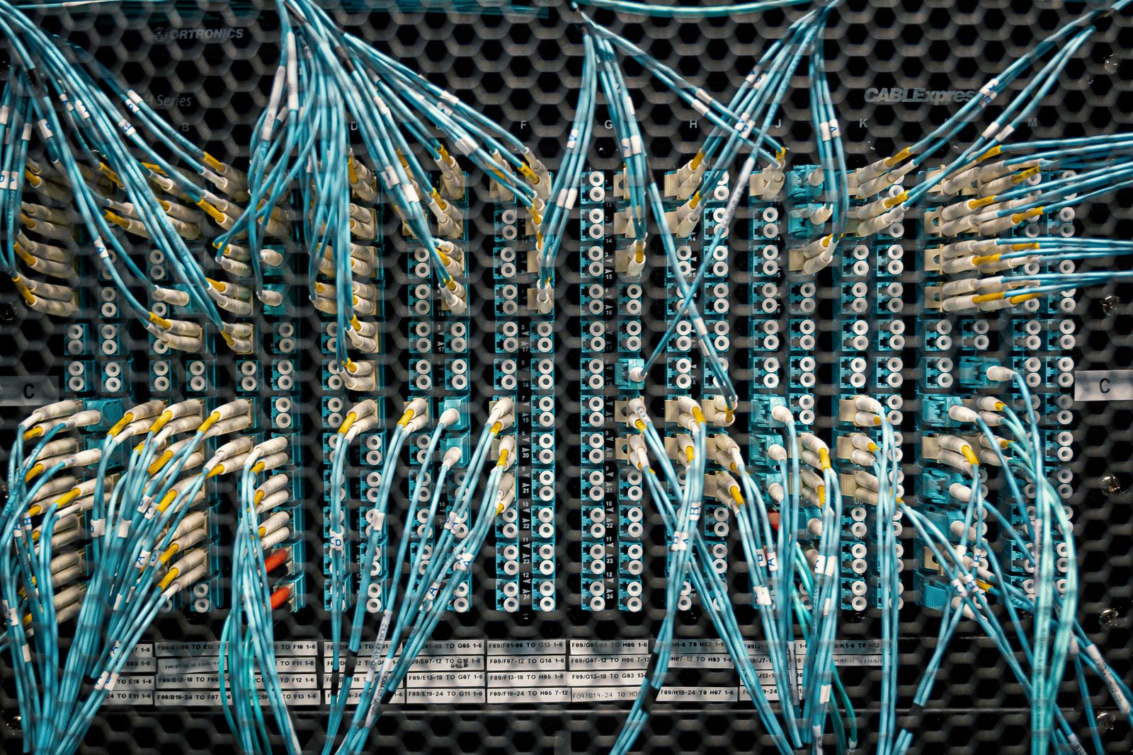 Fiber optic patch panel — illustrative equipment photo
